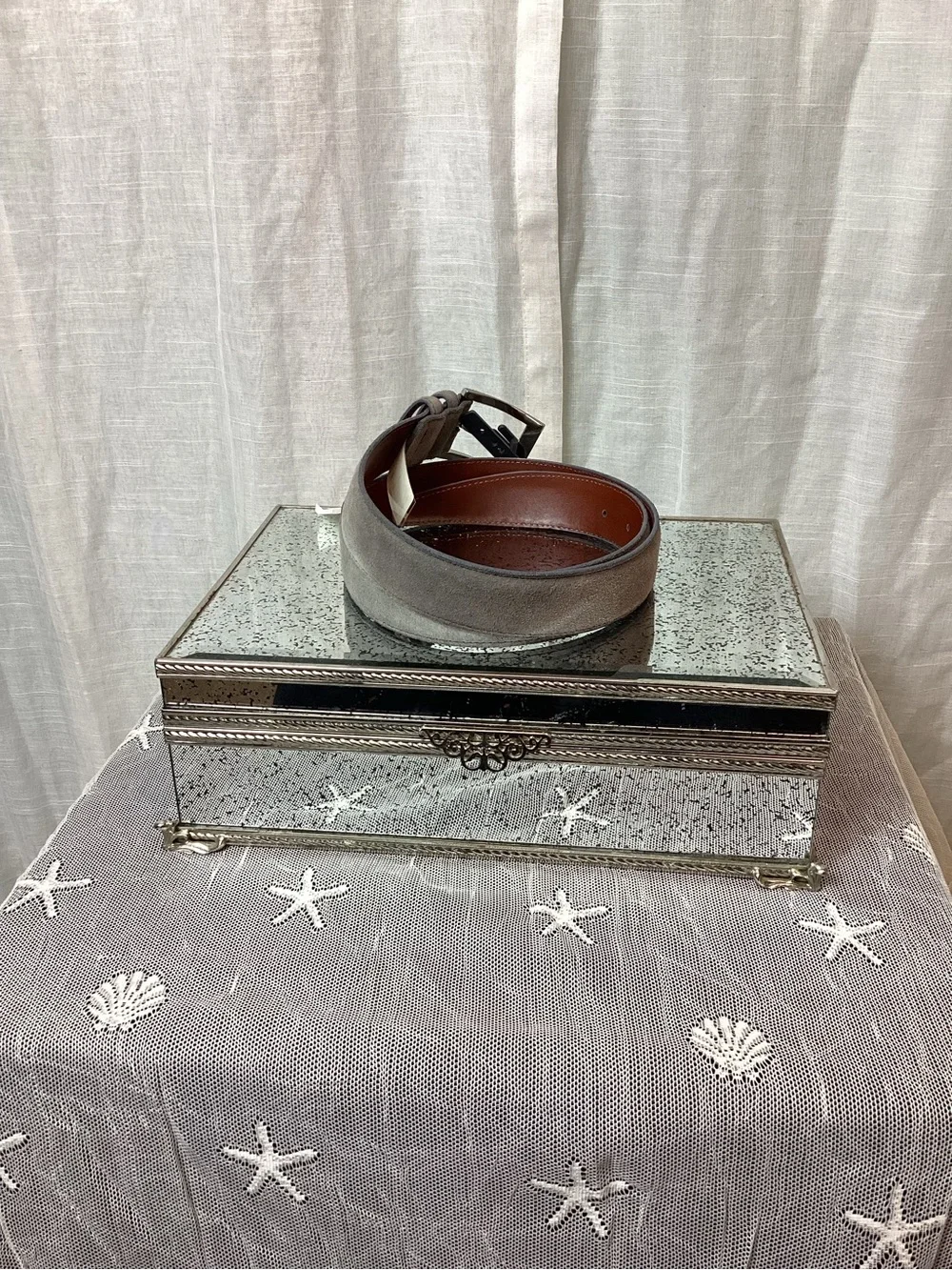 NWT Torino Leather Co. Grey Suede Men’s Belt; size: 36